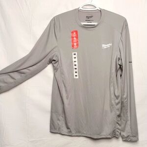 Milwaukee workskin new medium lightweight performance long sleeve shirt men gray